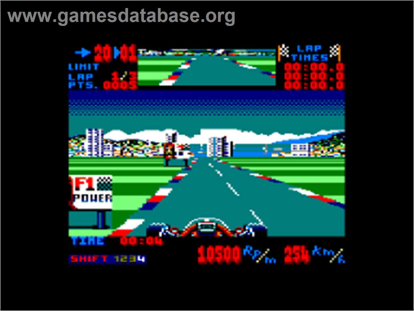 Super Monaco GP - Amstrad CPC - Artwork - In Game