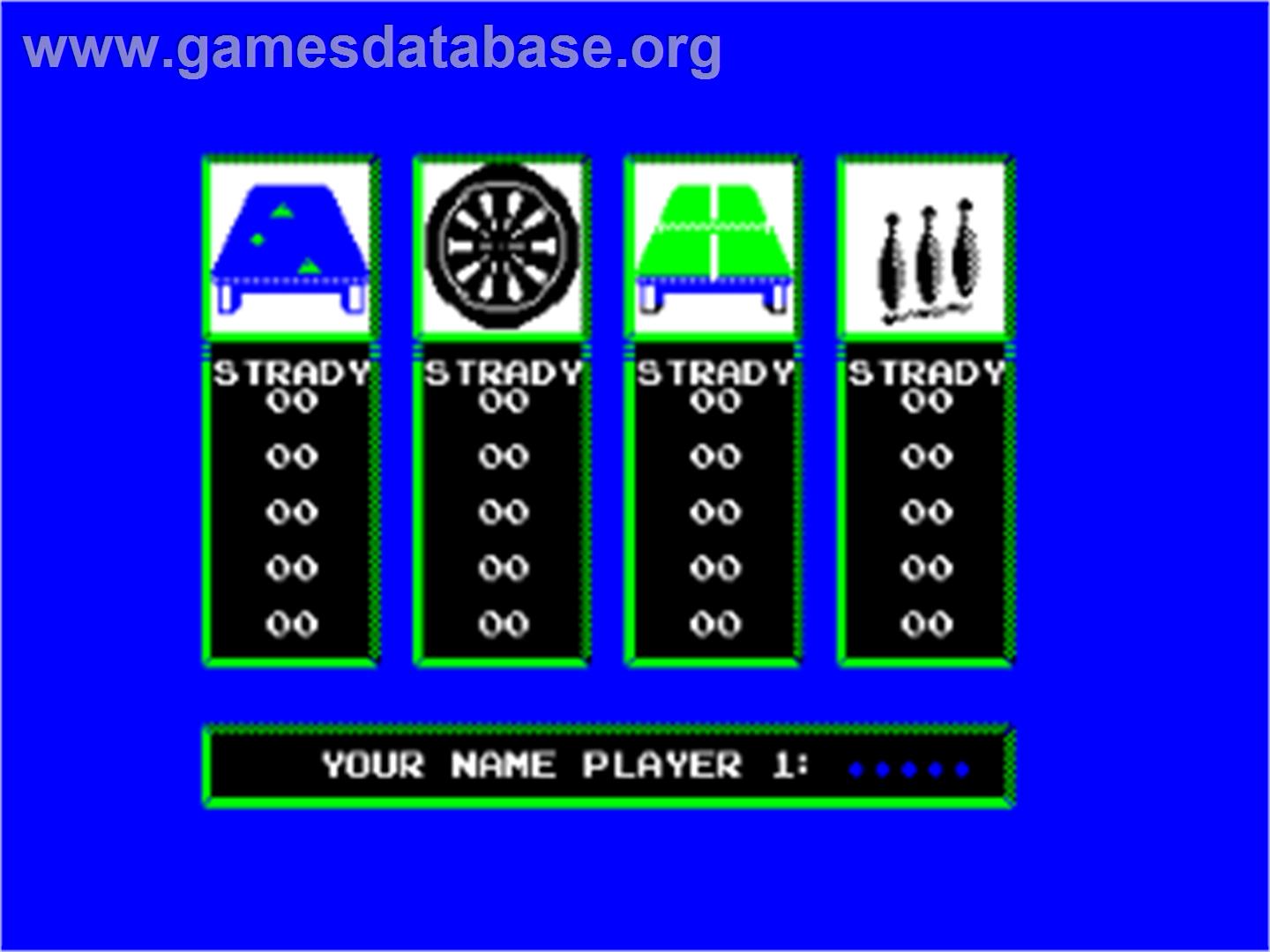 Superstar Indoor Sports - Amstrad CPC - Artwork - In Game