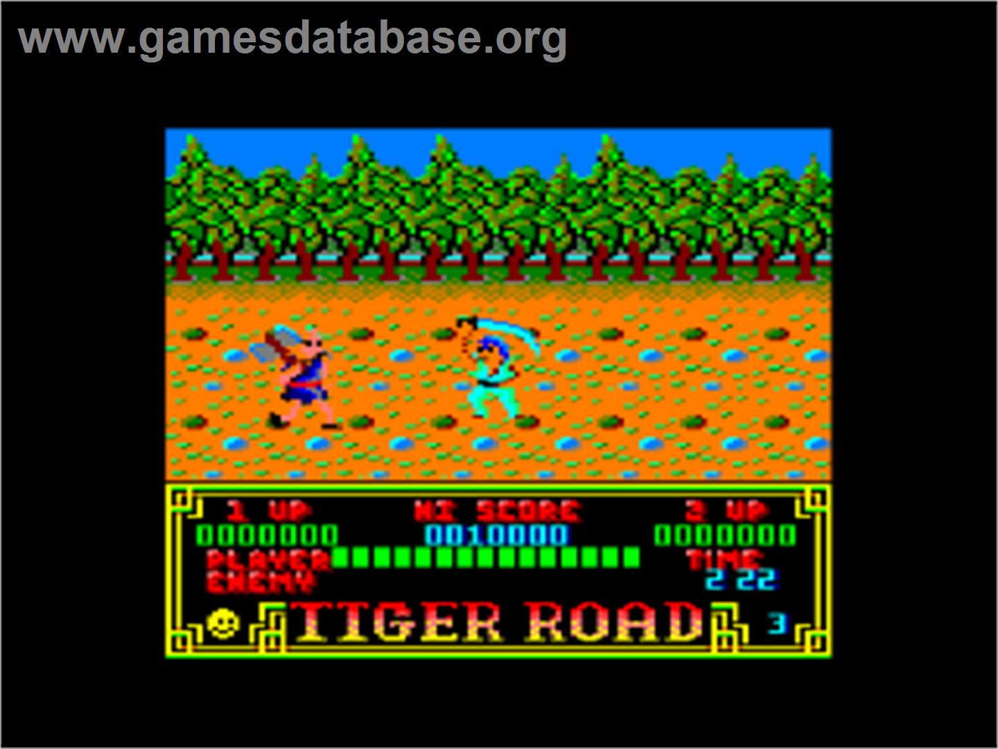 Tiger Road - Amstrad CPC - Artwork - In Game