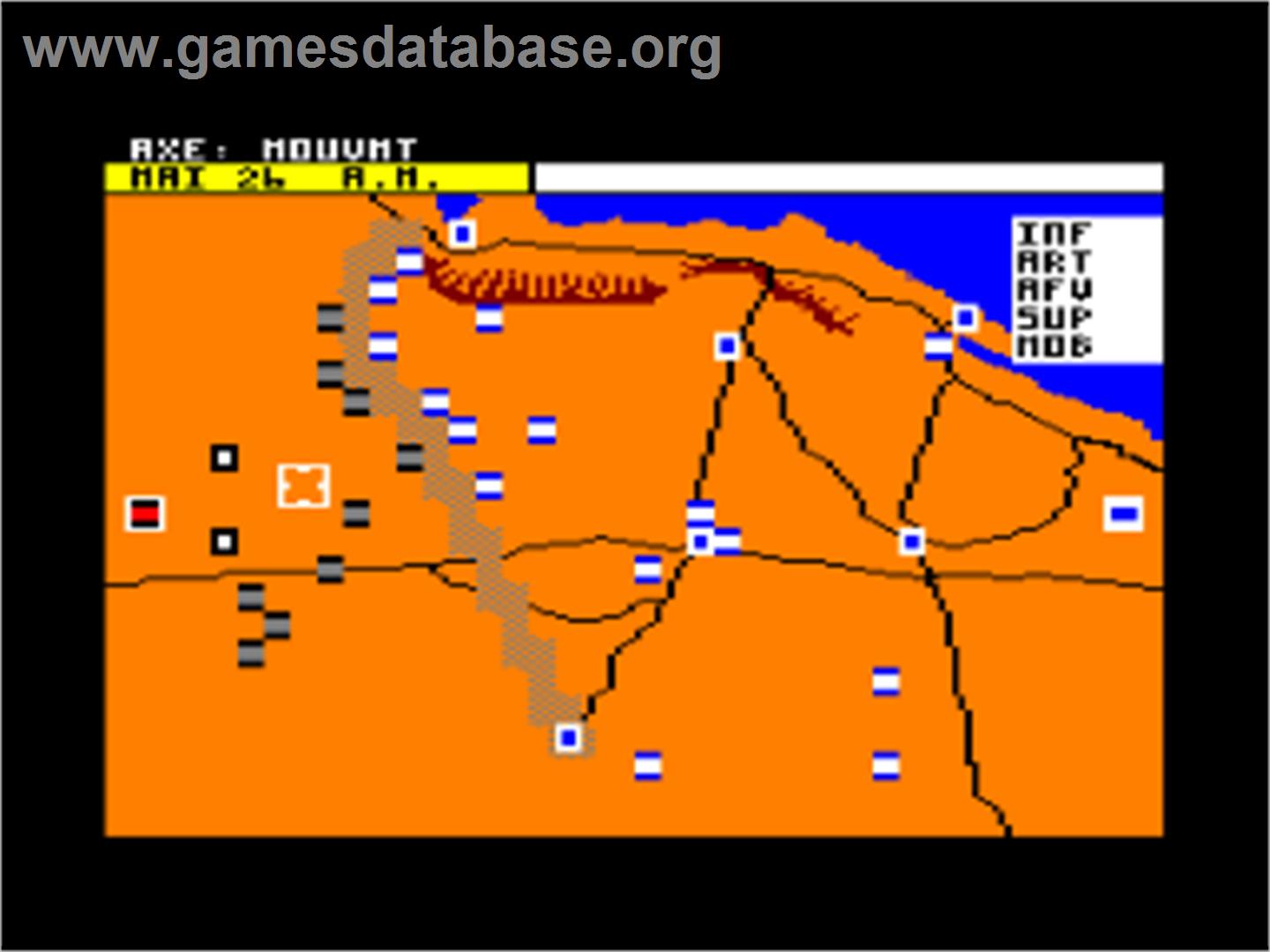Tobruk: The Clash of Armour - Amstrad CPC - Artwork - In Game