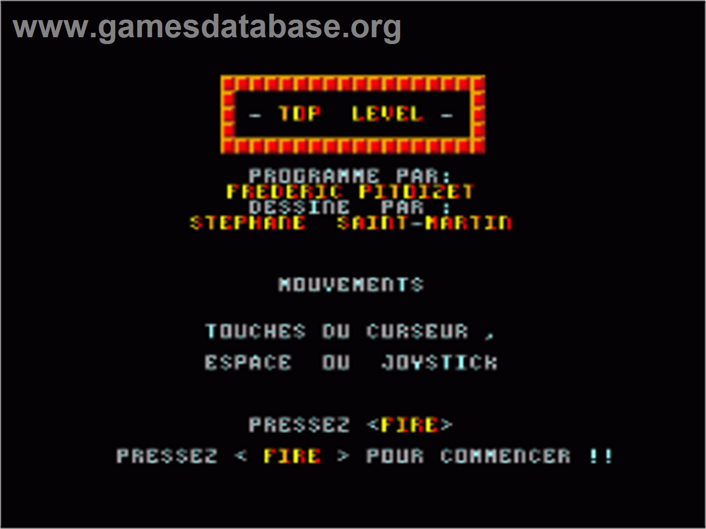 Top Level - Amstrad CPC - Artwork - In Game