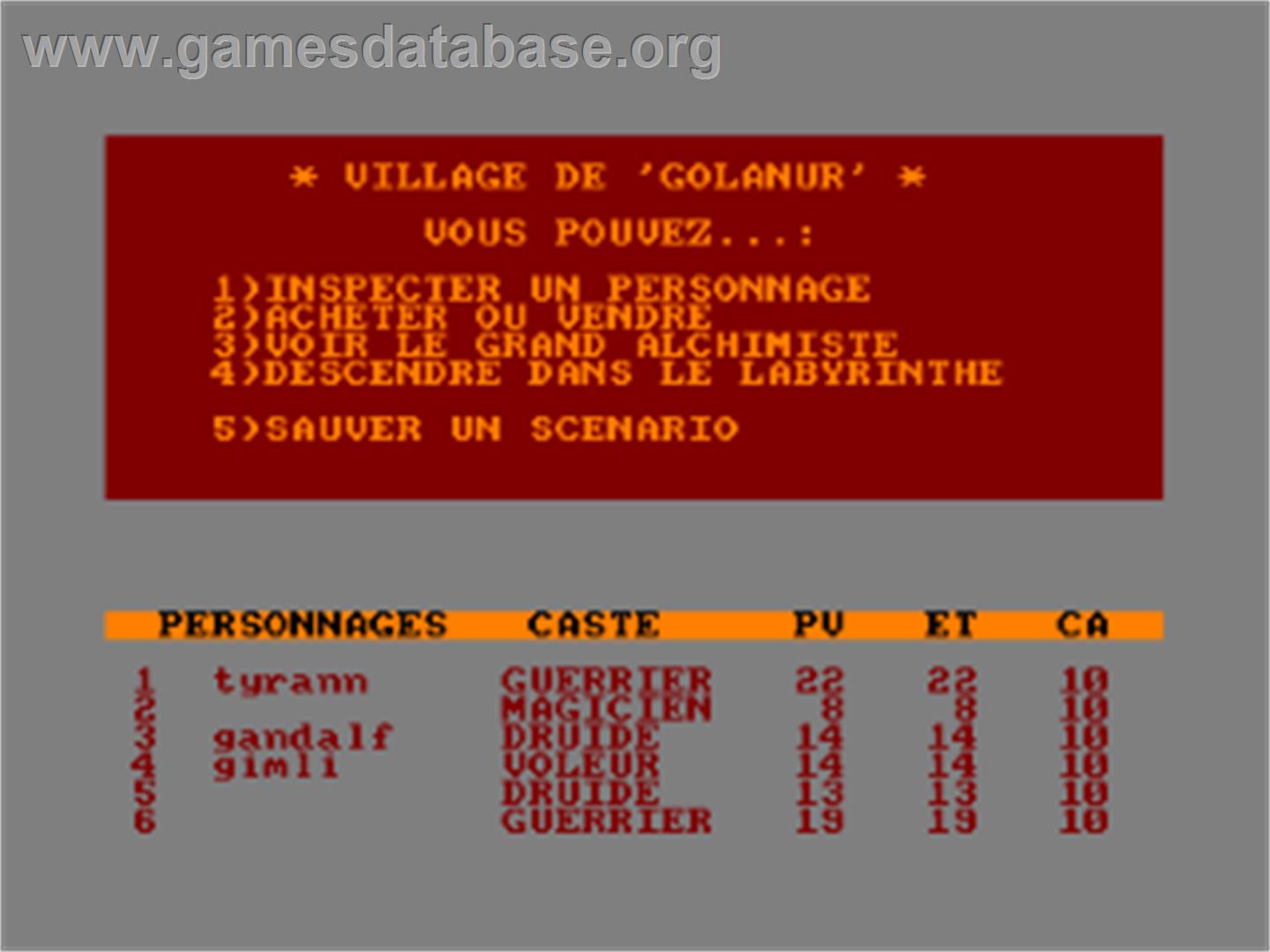 Tyrann - Amstrad CPC - Artwork - In Game