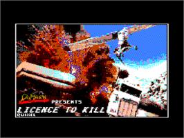 Title screen of 007: Licence to Kill on the Amstrad CPC.