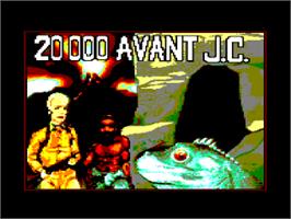 Title screen of 20 000 Avant J.c. on the Amstrad CPC.