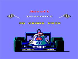 Title screen of 3D Grand Prix on the Amstrad CPC.