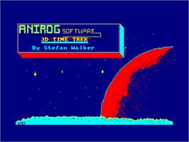 Title screen of 3D Time Trek on the Amstrad CPC.