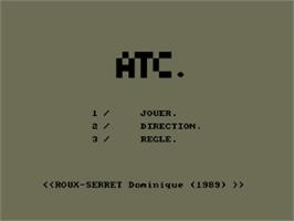 Title screen of ATC on the Amstrad CPC.