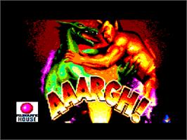 Title screen of Aaargh! on the Amstrad CPC.