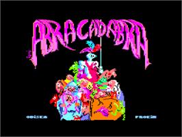 Title screen of Abracadabra on the Amstrad CPC.