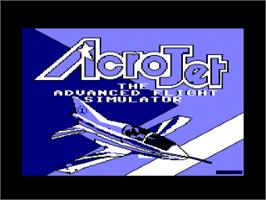 Title screen of Acrojet on the Amstrad CPC.