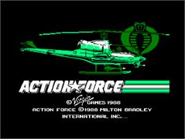Title screen of Action Force on the Amstrad CPC.