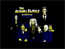 Title screen of Addams Family, The on the Amstrad CPC.