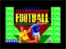 Title screen of Adidas Championship Football on the Amstrad CPC.
