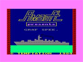 Title screen of Admiral Graf Spee on the Amstrad CPC.