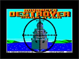 Title screen of Advanced Destroyer Simulator on the Amstrad CPC.