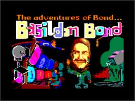 Title screen of Adventures of Bond... Basildon Bond on the Amstrad CPC.