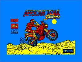 Title screen of African Trail Simulator on the Amstrad CPC.