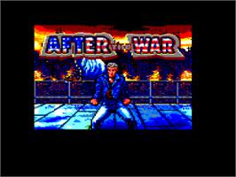Title screen of After the War on the Amstrad CPC.