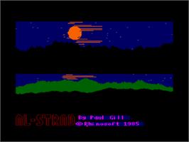 Title screen of Al-strad on the Amstrad CPC.