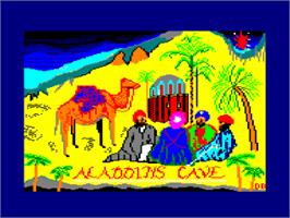Title screen of Aladdin's Cave on the Amstrad CPC.