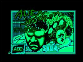 Title screen of Alien Syndrome on the Amstrad CPC.
