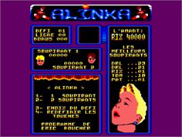 Title screen of Alinka on the Amstrad CPC.