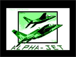 Title screen of Alphajet on the Amstrad CPC.