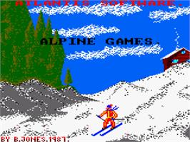 Title screen of Alpine Games on the Amstrad CPC.