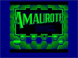 Title screen of Amaurote on the Amstrad CPC.