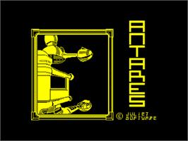Title screen of Antares on the Amstrad CPC.