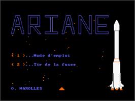 Title screen of Ariane on the Amstrad CPC.