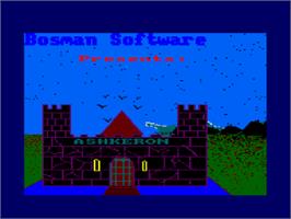Title screen of Ashkeron! on the Amstrad CPC.
