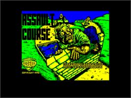 Title screen of Assault Course on the Amstrad CPC.