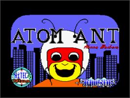 Title screen of Atom Ant on the Amstrad CPC.