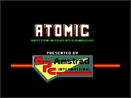 Title screen of Atomic on the Amstrad CPC.