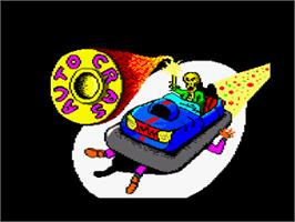 Title screen of Autocrash on the Amstrad CPC.