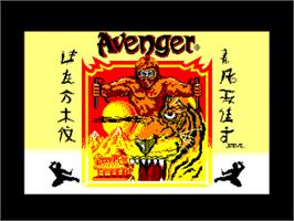 Title screen of Avenger on the Amstrad CPC.
