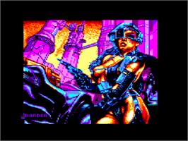 Title screen of Aventura Espacial on the Amstrad CPC.