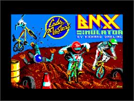 Title screen of BMX Simulator on the Amstrad CPC.