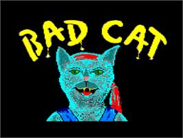 Title screen of Bad Cat on the Amstrad CPC.