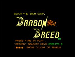 Title screen of Bad Dudes Vs Dragon Ninja on the Amstrad CPC.