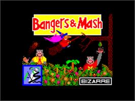 Title screen of Bangers And Mash on the Amstrad CPC.