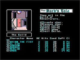 Title screen of Bard's Tale, The on the Amstrad CPC.
