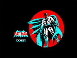 Title screen of Batman on the Amstrad CPC.