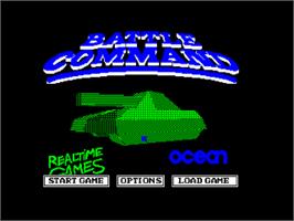 Title screen of Battle Command on the Amstrad CPC.