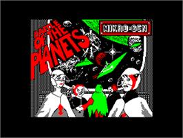 Title screen of Battle Of The Planets on the Amstrad CPC.