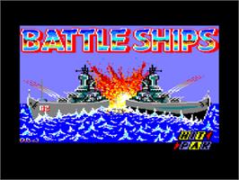 Title screen of Battle Ships on the Amstrad CPC.