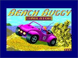 Title screen of Beach Buggy Simulator on the Amstrad CPC.