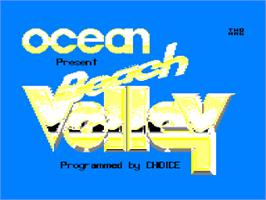 Title screen of Beach Volley on the Amstrad CPC.