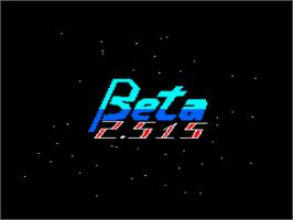 Title screen of Beta 2515 on the Amstrad CPC.